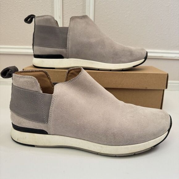 VIONIC CECE GRAY SUEDE LEATHER SLIP ONS ANKLE BOOTS FASHION SHOES US WOMENS SZ 9 - Picture 1 of 8
